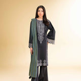3 Piece - Printed Embroidered Suit - 42501652