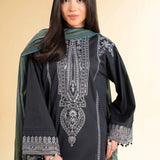 3 Piece - Printed Embroidered Suit - 42501652