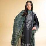 3 Piece - Printed Embroidered Suit - 42501652