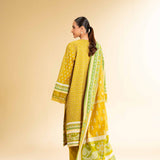 3 Piece - Flatbed Paste Embroidered Suit - 42501659