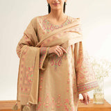 3 Piece - Flatbed Paste Embroidered Suit - 42501668