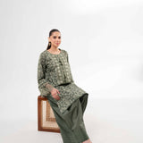 2 Piece - Printed Embroidered Suit - 42502071