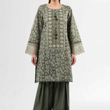 2 Piece - Printed Embroidered Suit - 42502071